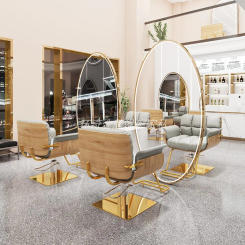 Pedicure Chairs Hair Manicure Reception Desks Barber Chairs Barbershop Shampoo Cadeira Giratoria Salon Equipment Furniture SQC