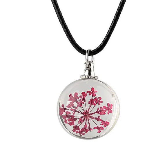 Dandelion Wishes: Glass Ball Pendant