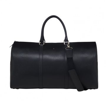 Artico black leather travel bag