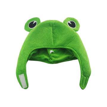 Cute Green Plush Frog Hat 