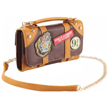 Harry Potter Hogwarts Cosplay Props Handbags - 9 3/4 Wallets Mini PU Shoulder Brown Bag