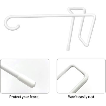 JOYSEUS 4 Pack Vinyl Fence Hooks