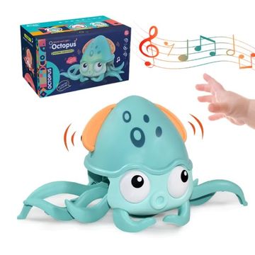 Ocean Adventure Pal: Induction Escape Crab Octopus Crawling Toy - Electronic Pets with Music for Educational Toddler Fun