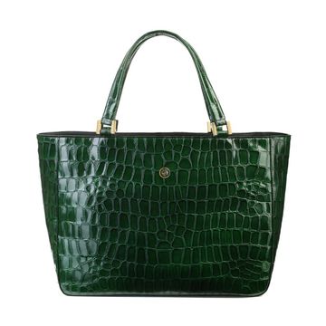 Ladies' leather bag MAMMA CUCA MATE GREEN