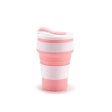 Silicone Collapsible Cups with Lid - 12 Oz Capacity (350ml/500ml) - Folding Coffee Cups for Travel and Camping