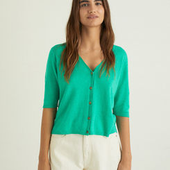 SHORT-SLEEVE CARDIGAN