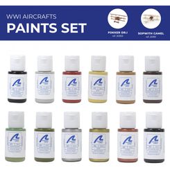 Paints Set for Models: World War I Airplanes