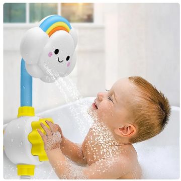 Cloud Rainbow Shower Baby Bath Toy - Adorable Clouds Model with Sprinkler Feature for Fun and Cute Spray Shower