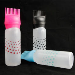 HOT 1PCS 120ML Hair Dye Applicator Bottles Plastic Dyeing Shampoo Bottle Oil Comb Brush Styling Tool Hair Coloring Hair Tools
