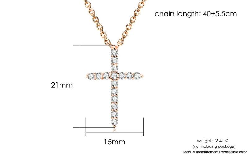 Description Picture 5 of item Pendant Necklace For Women  Cross Zircon  Choker Chains Gift Jewelry