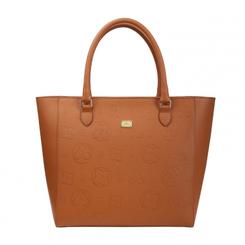 Women's leather bag STAMPIA L NAPA COGNAC