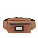 Brown napa leather men's satchel