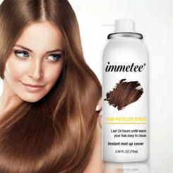 75ml Hair Dyeing Spray Temporary Hair Color Spray Natural Cover White Hair Lasting Instant Effect Hairdressing Styling Tool