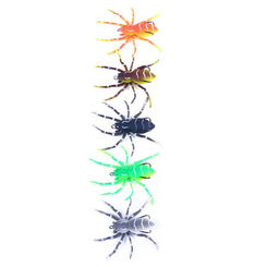 5pcs Spider Soft Bait Silicone Fishing Lures - Realistic Design, Weedless, 8cm, 6.7g