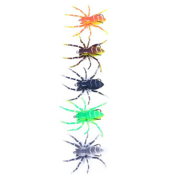 5pcs Spider Soft Bait Silicone Fishing Lures - Realistic Design, Weedless, 8cm, 6.7g