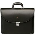 M artico black leather business briefcase