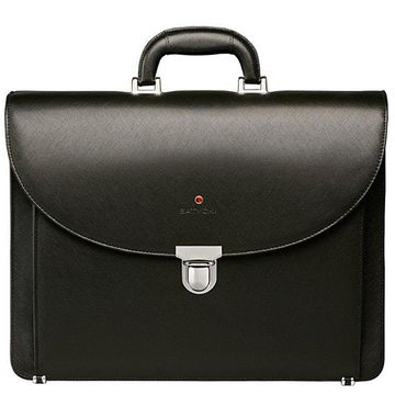 M artico black leather business briefcase