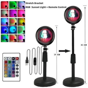 Sunset Projector Lamp: Create a Mesmerizing Atmosphere with Rainbow Colors - Perfect Night Light for Bedroom