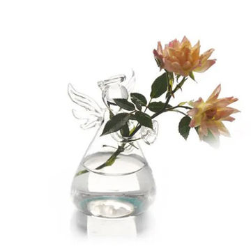 Charming Glass Angel Hanging Vase: Perfect for Home, Office, and Wedding Decor