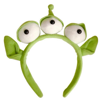 Women Alien Furry Headpiece Cartoon Plush Eyeball Hairband Funny Handmade Multifunctional Cute Girls Costume Accessories