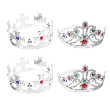 4 Pcs Decor Crown Props Headband Grace Young Girl Little Headdress Hair Birthday Party Tiara Child