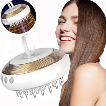 EMS Microcurrent Electric Head Brush Scalp Massage Comb LED Ion Hair Growth Vibration Massager Anti Hair Loss Losing Health Care