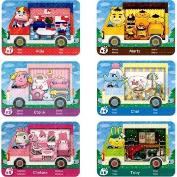 6Pcs Sanrio Animal Crossing Amiibo Card