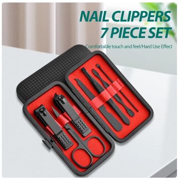 7-Piece Manicure Tools, Including Large Opening Clippers, Compact and Unisex 
