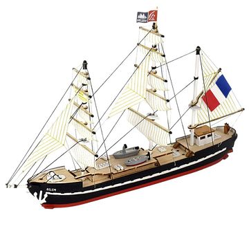 Training Ship Belem Easy Kit. Wooden Model Ship with Paints