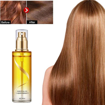 80ml Fragrance Hair Care Essential Oil Spray Repair Treatment Damaged Nursing Hair Frizz Hair Scalp Smooth Nourishment Oil G3U0