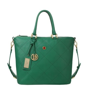 Leather handbag HERRA NAPA GREEN