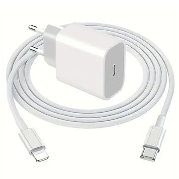 Fast Charger for iPhone - 20W Wall Charger with Type C Cable - Compatible with iPhone 14, 13, 12, 11 Pro Max, XR, XS, iPad