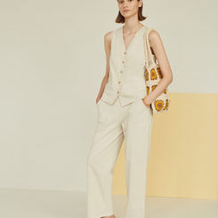 COTTON TROUSERS WITH ELASTIC WAISTBAND