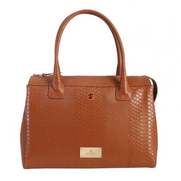 Ladies' leather bag JADE COGNAC