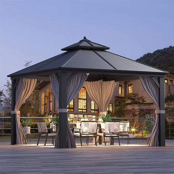 Galvanized Steel Double Roof Outdoor Gazebo