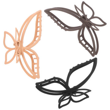 3 Pcs Frosted Hair Clip Clips for Thick Claw Butterfly Jaw Plastic Long Styling Accessories