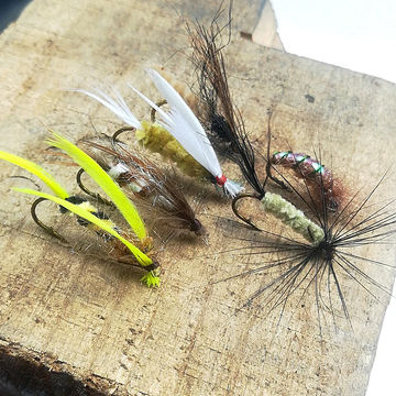 30 stücke Angeln Locken Butter fliegen Insekten verschiedenen Stil Lachs Fliegen Trout Einzigen Dry Fly Fishing Lockt Angelgerät