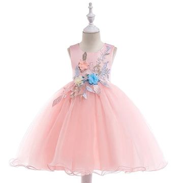 Fancy Kids Flower Dress Party Birthday Prom Dress Toddler Little Girl Pageant Dresses