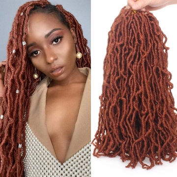 6 Packs Copper Red New Faux Locs Crochet Hair