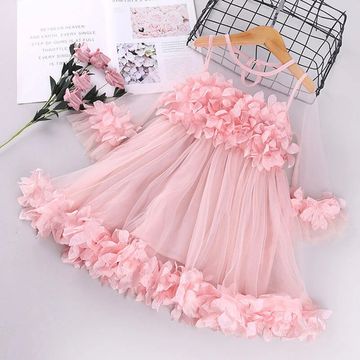 Toddler Littler Girls Princess Lace Flowers Party Dress