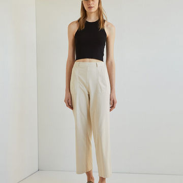 COTTON TROUSERS WITH ELASTIC WAISTBAND