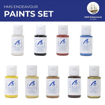 Paints Set for Ship Model: British Boat HMS Endeavour