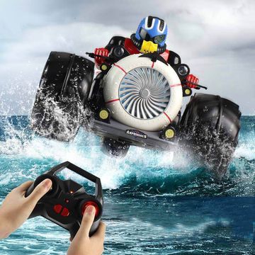 RC Car Dirt Bike Amphibious Motorcycle Stunt Racing 