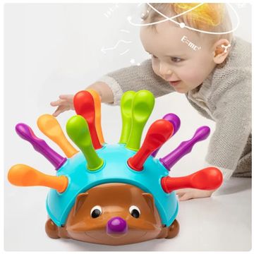 Early Education Toy Focused on Children's Fine Motor Skills and Hand-Eye Coordination - A Fun Insert and Fight Toy for Ages 1-3 Years