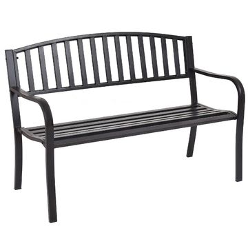 Goplus Giantex 50" Patio Steel Garden Bench