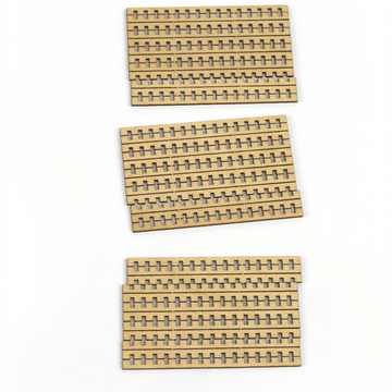 Grating in Birch Wood 55 mm (30 Units) for Ship Modeling