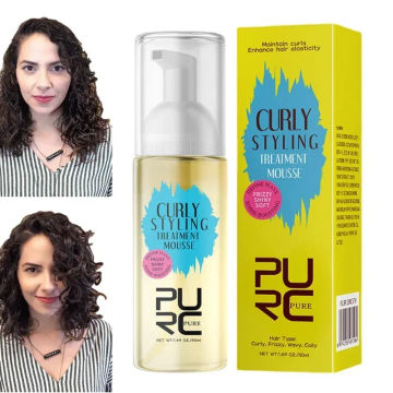 Curly Hair Products Mousse Care Coconut Oil Smoothing Frizz Control Enhanced Curl Wavy Wigs Hair Styling Cream Mousse Foam