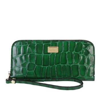 Women's leather wallet CUCA MATE green