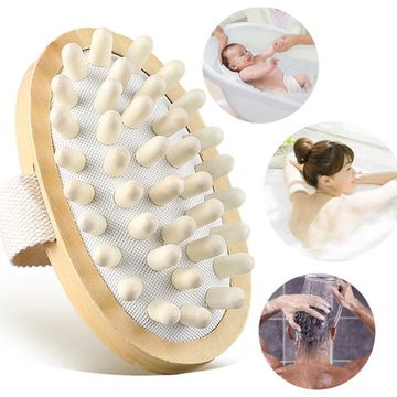 HEAATHH Wood Anti-Cellulite Massager - Body Slimming Circulation Brush for Muscle Relaxation