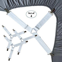 4Pcs/Set Elastic Bed Sheet Grippers: Fasteners for Bed Sheets, Mattress Covers, and Blankets